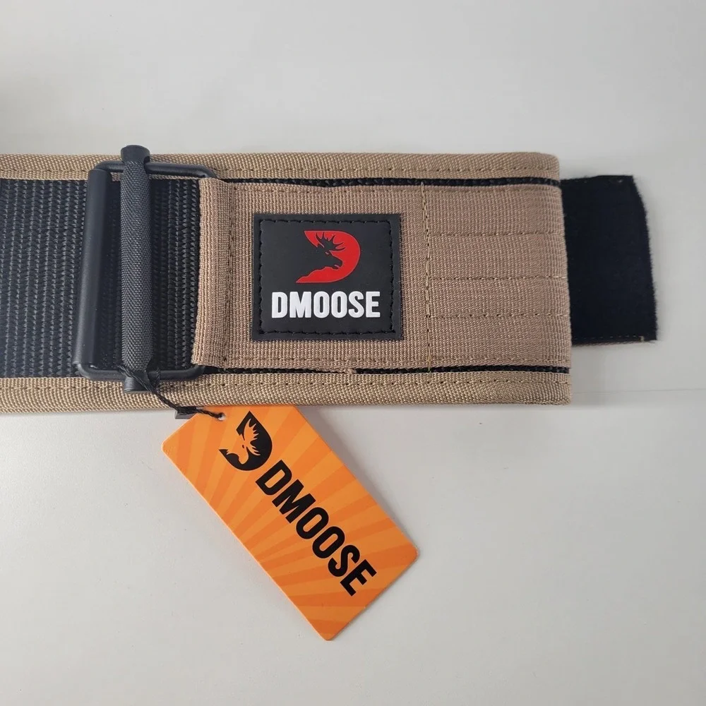 DMOOSE Weightlifting Belt‎ Tan Size S Adjustable Buckle Gym Fitness Support